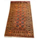 GOLD AFGHAN RUG. 175cm x 102cm