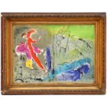 MARCH CHAGALL 'Vision of Paris', 1952, original lithograph, ref.:Mourlot M81, 35 x 50cms, framed and