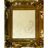 HENRI MATISSE 'Reclining Nude', 1933, rare engraving, signed in the plate, printed on watermarked