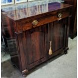 CHIFFONIER, 100cm x 49cm x 92cm H, early Victorian rosewood with a drawer above two doors.