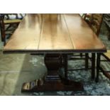 REFECTORY TABLE, 93cm x 214cm L hardwood of recent manufacture.