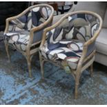 DONGHIA MARGARITAS UPHOLSTERED CONSERVATORY SET, Contemporary set, including a pair of chairs,