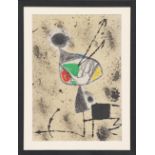 JOAN MIRO 'Abstract Coverture', 1975, with hand signed justification page verso, suite: