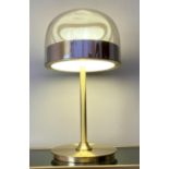 TABLE LAMP, 47cm H, 1950s Italian style, glass dome shade.