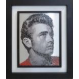 PAUL NORMANSELL (Contemporary British), 'The Rebel- James Dean', print on aluminum, initialed
