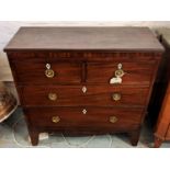 HALL CHEST, 88cm W x 88cm H x 33cm D, Regency figured mahogany, of adapted shallow proportions, with