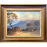 JOHN EMMET (English/Australian 1927-2000) 'Evening Clouds over Mount Solitary', oil on board,