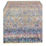 ANTIQUE KERMAN LAVER CARPET. 340cm x 260cm