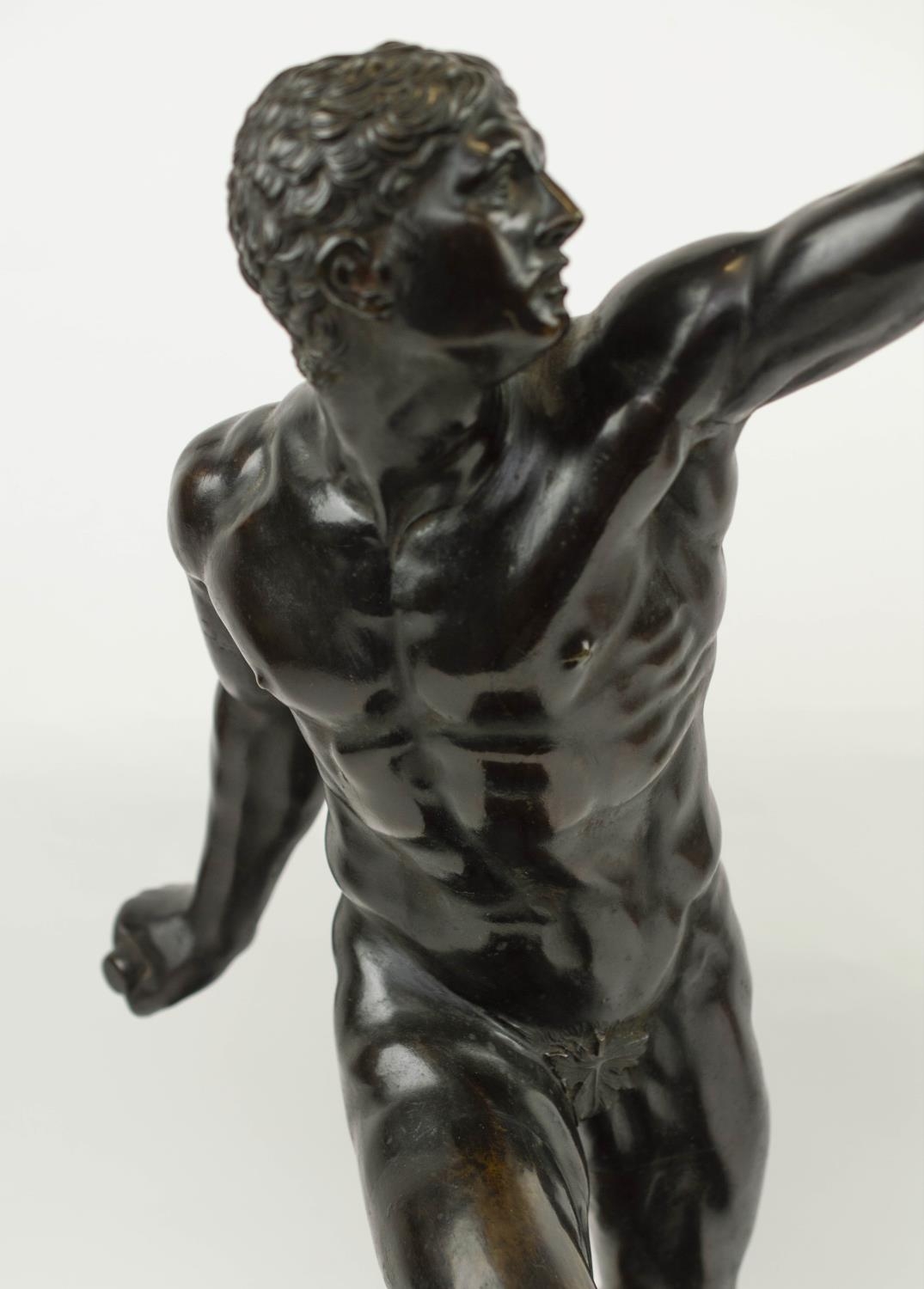 BRONZE SCULPTURE, 'The Borghese Gladiator' 19th century Italian, after the original marble held in - Image 7 of 13