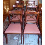 DINING CHAIRS, a set of eight, including two carvers 52cm W x 85cm H Regency style mahogany