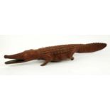 CROCODILE CULT CARVING, Papua New Guinea, 19th century hardwood, East Sepehr Province 62cm L.