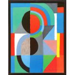 SONIA DELAUNAY 'Abstract', quadrichrome, signed in the plate, 65cm x 50cm, framed and glazed. (