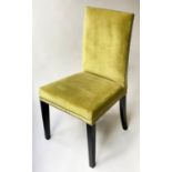 SIDE CHAIR, single studded green velvet upholstery, 51cm W.