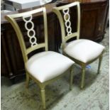 DINING CHAIRS, a set of eleven, 100cm H, contemporary design, with drop in seats. (11)