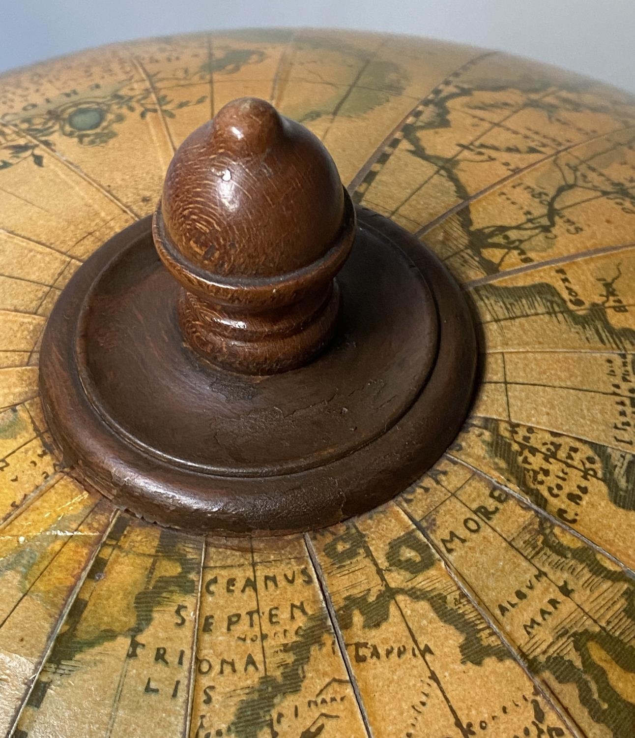 GLOBE COCKTAIL CABINET, in the form of an antique terrestrial globe with rising lid, 94cm H. - Image 3 of 6