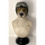 STERLING MUTT, 52cm H, contemporary sculptural study, polychrome finish.