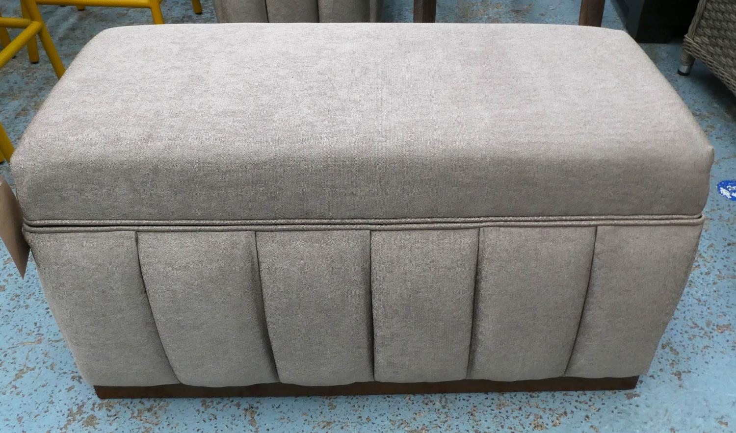 OTTOMAN, 90cm W x 46cm D x 49cm H, with a rising lid for storage. - Image 2 of 4