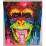 CONTEMPORARY SCHOOL 'The Monkey', on canvas, 120cm x 100cm.