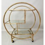 DRINKS TROLLEY, French Art Deco style, 93cm x 82cm x 37cm.