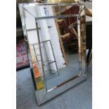 WALL MIRROR, 107cm x 81cm, contemporary design, mirrored frame.