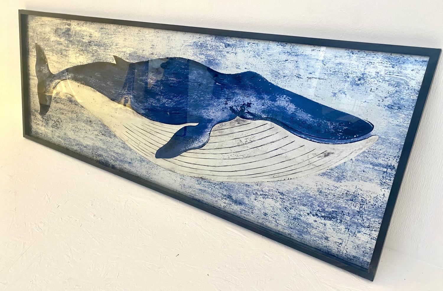 CONTEMPORARY SCHOOL 'Study of a Whale', 120cm x 44cm, framed. - Image 3 of 3