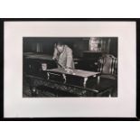 CHARLES HEWITT 'Don Bradman Playing Miniature Billiards at Thurstons, London, 1934', silver
