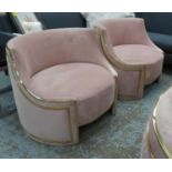 MEMOIRE ESSENCE VALENTINE ARMCHAIRS, a pair, 93cm W. (2)