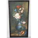 AFTER THE DUTCH SCHOOL, 180cm x 95cm, floral still life print, framed.