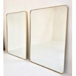 WALL MIRRORS, a pair, 121cm x 81cm, 1960's French style, gilt frames. (2)
