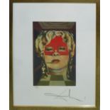 SALVADOR DALI 'The Face of Mae West', 72cm x 56.5cm, lithograph on BFK Rives paper, with artist's