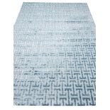 CONTEMPORARY ART DECO DESIGN SILK CARPET, 300cm x 200cm, geometric field.