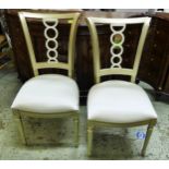 DINING CHAIRS, a set of ten, 100cm H, contemporary design, with drop in seats. (10)
