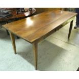 FARMHOUSE TABLE, 175cm x 80cm x 75cm, 19th century walnut with one drawer.