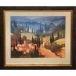 JEAN JACQUES MOTEGNIES 'Provence', Giclée, 47cm x 59cm, framed.