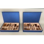 CUTLERY SETS, a pair, 41cm x 21cm, each twenty four pieces. (2)