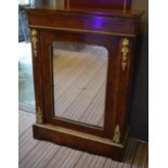 PIER CABINET, 32cm D x 113cm H x 80cm W, Victorian walnut and gilt metal mounted with a mirrored