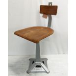 SINGER MACHINISTS CHAIR, vintage, mid century, 82cm H.