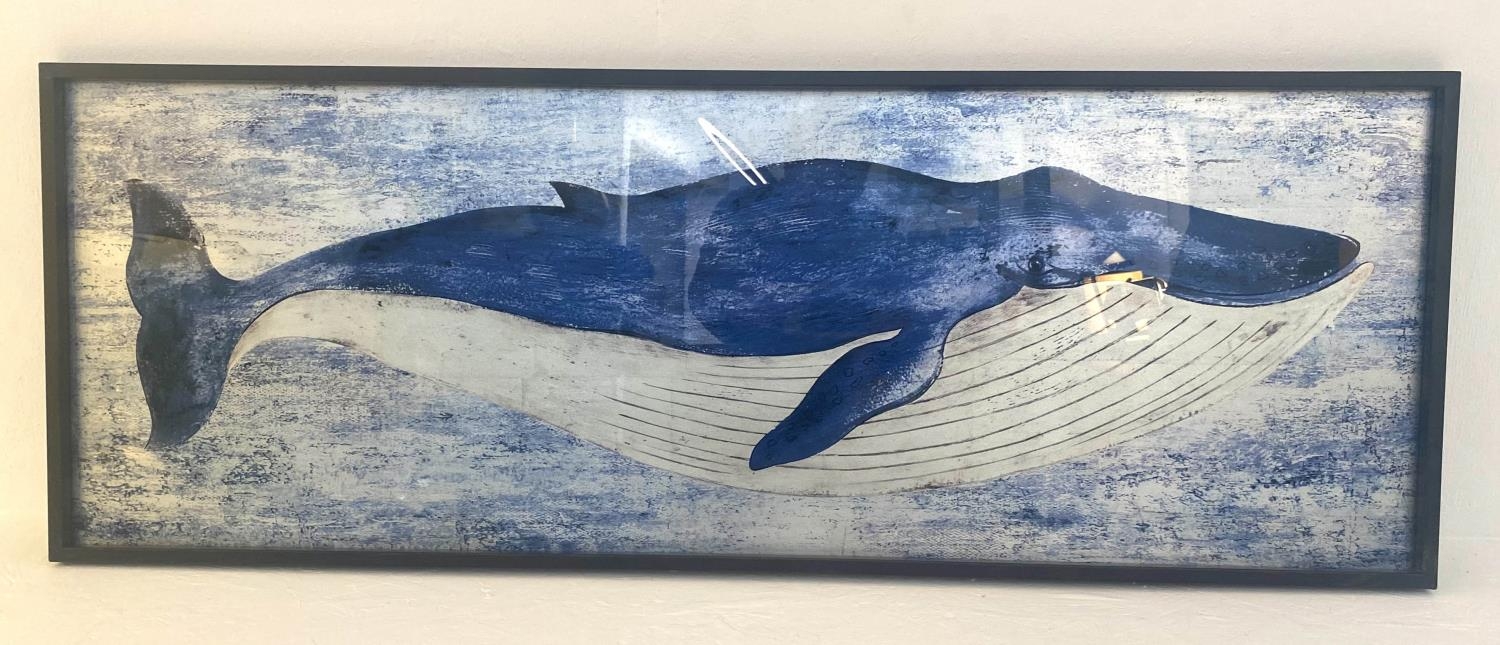 CONTEMPORARY SCHOOL 'Study of a Whale', 120cm x 44cm, framed.