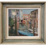 VIRGINIA RIDLEY 'Santa Croce, Venice', oil on board, 25cm x 27cm, signed, framed.
