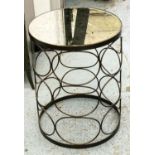 SIDE TABLE, 46cm W x 60cm H, with an antiqued mirrored top.