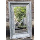 ARCHITECTURAL GARDEN MIRROR, 164.5cm x 101cm, zinc finish frame.