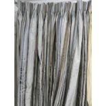 CURTAINS, two pairs, one pair each curtain approx 105cm W gathered by 265cm Drop, the other pair