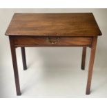 WRITING TABLE, George III period, mahogany with full width frieze drawer, 84cm x 50cm x 74cm H.
