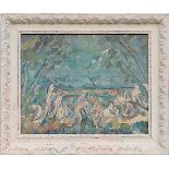 PAUL CEZANNE 'Bathers', quadrichrome, 40cm x 50cm, framed and glazed.