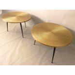 SIDE TABLES, a pair, 1950s Italian style, 60cm diam x 40cm H. (2)