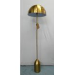 VIGO MAGISTRETTI STYLE FLOOR LAMP, 155cm H, gilt metal.