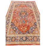 FINE SILK TEHRAN DESIGN CARPET, 240cm x 155cm.