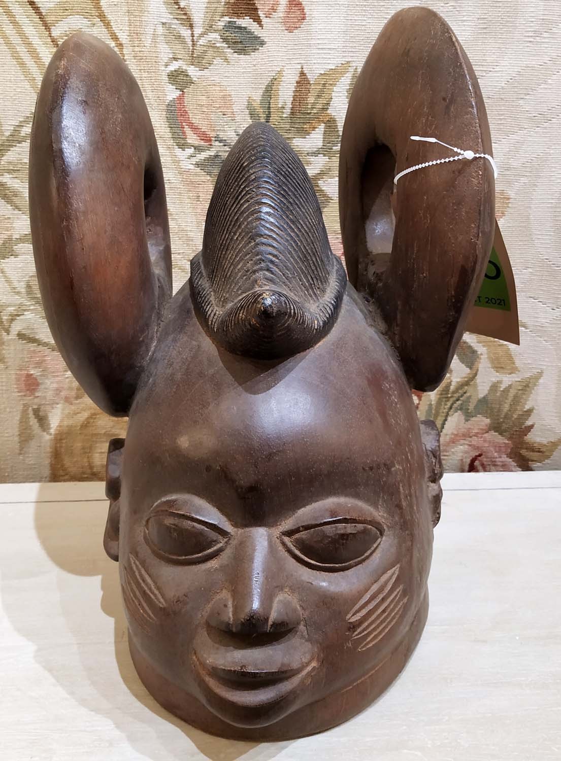 YORUBA GELEDE MASK, Nigeria, carved wood, 38cm H x 27cm.