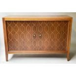 GARDEN RUSSELL DOUBLE HELIX SIDEBOARD, 1960's walnut, with incised decoration and two doors, 122cm W