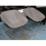 POPSI ARMCHAIRS, a pair, each 70cm W x 81cm. (2)